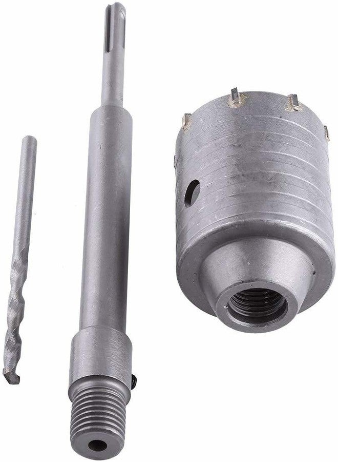 Inditrust مثقاب جدار خرساني ذو ساق SDS من إنديترست، قاطع منشار ثقب، قضيب توصيل 300 مم (مثقاب 65 مم مع قضيب 300 مم) - Image 3